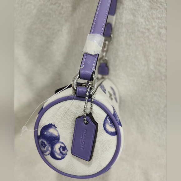 Nolita Barrel Bag In Signature Canvas With Blueberry Print - Picture 3 of 11